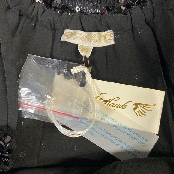 GOLD HAWK Lexi Sequin Halter Tank Top Black Size XS NWT - Picture 6 of 6